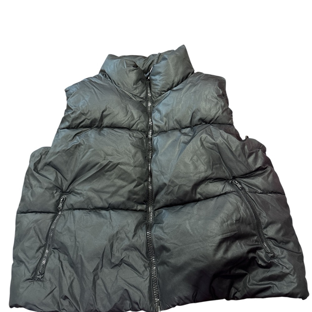 Old Navy Black Puffer Vest with Zip Pockets